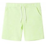 Pantaloni scurți pentru copii cu șnur, galben neon, 92