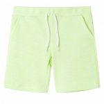 Pantaloni scurți pentru copii cu șnur, galben neon, 104