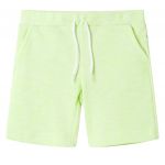 Pantaloni scurți pentru copii cu șnur, galben neon, 116