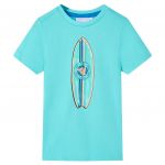 Tricou pentru copii cu mâneci scurte, turcoaz, 140