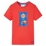 Tricou pentru copii cu mâneci scurte, roșu, 116