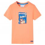 Tricou pentru copii cu mâneci scurte, portocaliu neon, 116