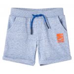 Pantaloni scurți pentru copii cu șnur, albastru melanj, 128