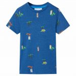 Tricou pentru copii, albastru închis melanj, 128
