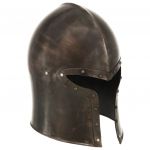 vidaXL Coif cavaler medieval antic, jocuri pe roluri, argintiu, oțel