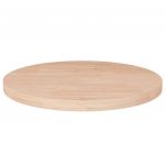 vidaXL Blat de masă rotund, Ø40x2,5 cm, lemn masiv stejar netratat