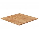 vidaXL Blat masă pătrat maro deschis 60x60x1,5 cm lemn stejar tratat