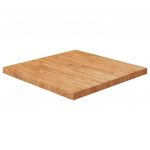 vidaXL Blat masă pătrat maro deschis 70x70x4 cm lemn stejar tratat