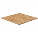 vidaXL Blat masă pătrat maro deschis 80x80x1,5cm lemn stejar tratat