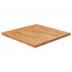 vidaXL Blat masă pătrat maro deschis 60x60x2,5 cm lemn stejar tratat