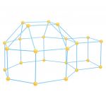 vidaXL Kit de construcție fort pentru copii, 72 piese