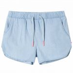 Pantaloni scurți pentru copii, albastru denim pal, 128