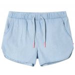 Pantaloni scurți pentru copii, albastru denim pal, 140