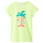Tricou pentru copii, galben neon, 116