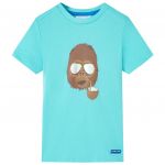 Tricou pentru copii cu mâneci scurte, turcoaz, 92