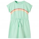 Rochie pentru copii cu șnur, verde aprins, 116