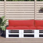 vidaXL Perne de paleți, 2 buc. roșu, material textil