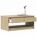 vidaXL Măsuță de cafea "SAUDA", stejar, 99x55x45 cm, lemn masiv de pin