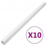 vidaXL Șine de cabluri, 60x40 mm, 10 m, PVC