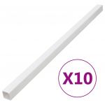 vidaXL Șine de cabluri, 60x60 mm, 10 m, PVC