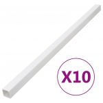 vidaXL Șine de cabluri, 100x60 mm, 10 m, PVC