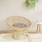 vidaXL Pernă rotundă gri taupe, Ø 60 x11 cm, țesătură Oxford
