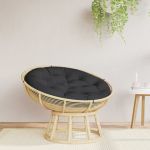 vidaXL Pernă rotundă negru, Ø 100 x11 cm, țesătură Oxford