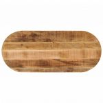 vidaXL Blat de masă oval, 140x50x3,8 cm, lemn masiv mango brut