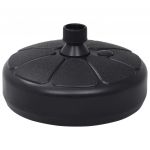 vidaXL Suport de umbrelă, negru, 15 L, umplere cu nisip/apă