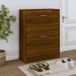 vidaXL Pantofar, stejar maro, 63x24x81 cm, lemn compozit