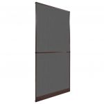 vidaXL Plasă insecte cu balamale pentru uși, maro, 100 x 215 cm