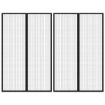 vidaXL Perdea de ușă anti-insecte cu magnet, 2 buc., negru, 220x130 cm