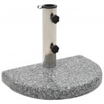 vidaXL Suport umbrelă de soare, gri, granit, 10 kg, curbat