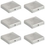 vidaXL Capace stâlpi de gard piramidă 6 buc. metal galvanizat 81x81 mm