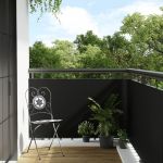 vidaXL Paravan pentru balcon, negru, 1000x80 cm, poliratan