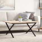 vidaXL Picioare Măsuță de cafea X-Frame 80x70x43 cm Fontă