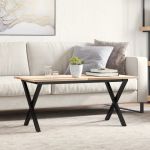 vidaXL Picioare Măsuță de cafea X-Frame 90x30x43 cm Fontă