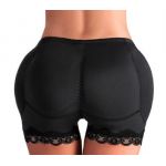 Modelarea chiloților push-up cu dantelă negru XXL