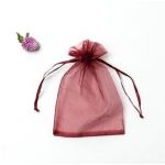 Saci Organza 100 buc burgundy XS