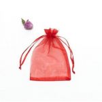 Saci Organza 100 buc roșu M