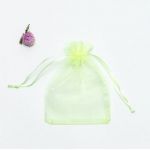 Saci Organza 100 buc verde neon M