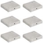 vidaXL Capace stâlpi de gard piramidă 6 buc. metal galvanizat 91x91 mm