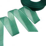 Panglică din șifon 40 mm / 46 m verde inchis