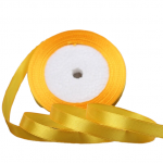 Panglică satinată 25 mm / 22 m galben închis