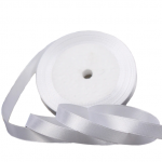 Panglică satinată 38 mm / 22 m alb