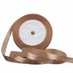 Panglică satinată 38 mm / 22 m maro deschis