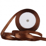 Panglică satinată 38 mm / 22 m maro
