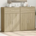 vidaXL Comode, 2 buc., stejar sonoma, 60x30x84 cm, lemn compozit