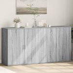 vidaXL Comode, 2 buc., gri sonoma, 79x38x80 cm, lemn compozit