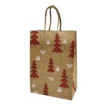 Pungă de hârtie cu motiv de Crăciun 21 x 15 x 8 cm 4 buc 3